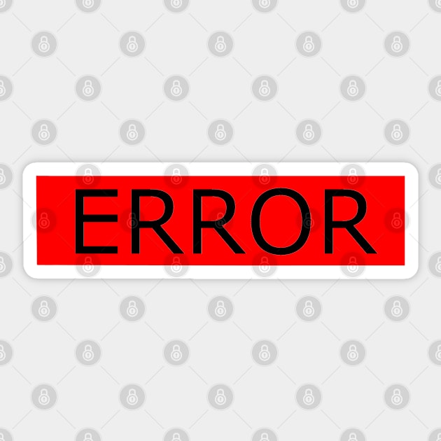 Error Black Sticker by XTUnknown